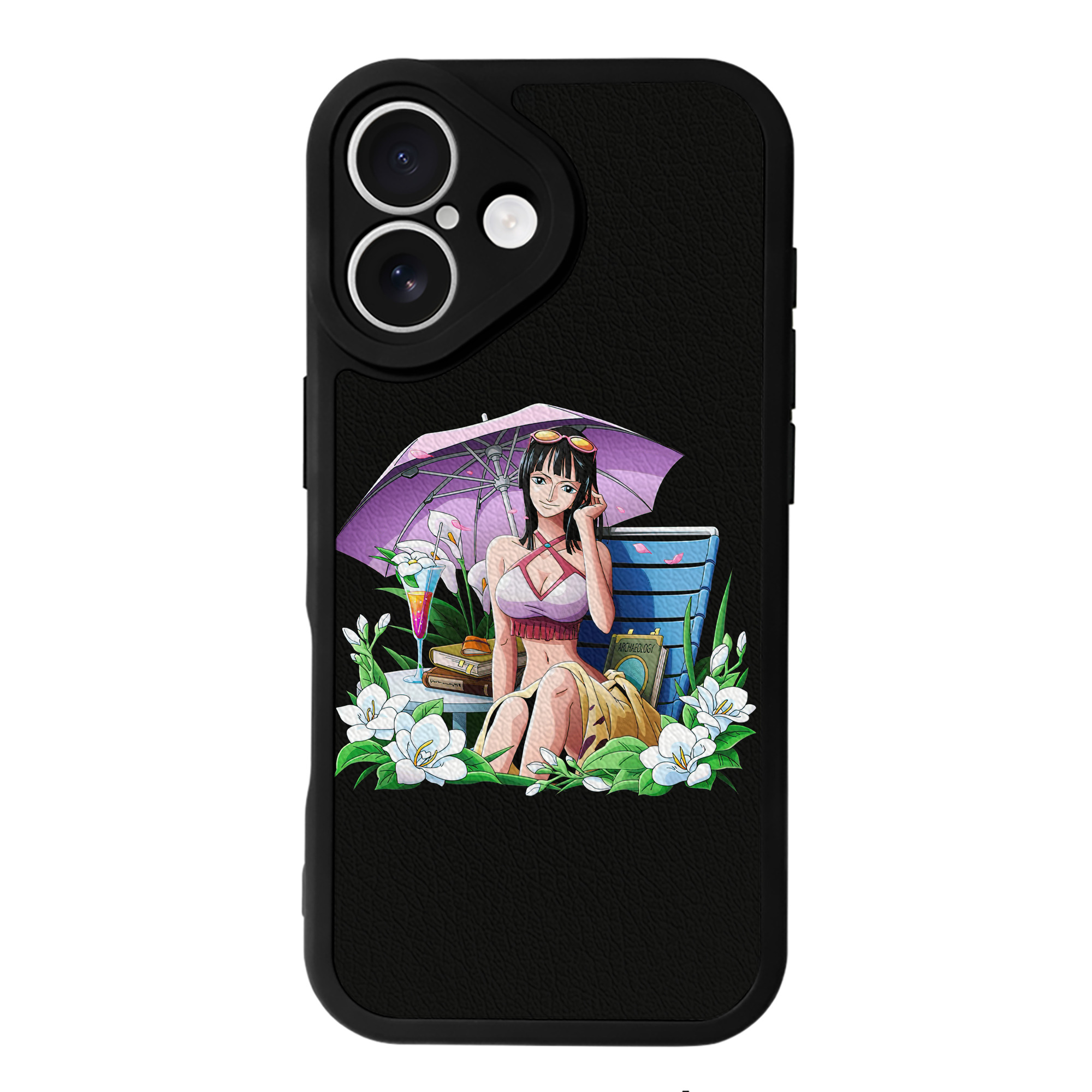 （画像用） ワンピース ニコ・ロビン ONE PIECE Nico Robin 【iPhone 16シリーズ対応】シリコンスマホケース（レザー調） 材質：シリコン